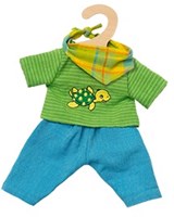 Heless conjunto ropa muñeca pantalón y camiseta tortuga 28-35cm algodón