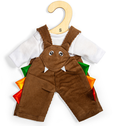 BigJigs ropa muñeca peto marrón - accesorio muñeca - 25 cm