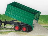 Bruder remolque basculante juguete remolque 1:16 plástico verde-2