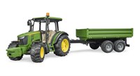 Bruder John Deere 5115M tractor con remolque juguete 1:16-2