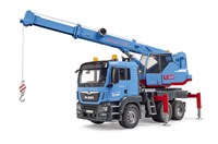 Bruder camión grúa MAN TGS vehículo de construcción juguete azul-2
