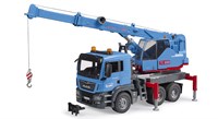 Bruder camión grúa MAN TGS vehículo de construcción juguete azul