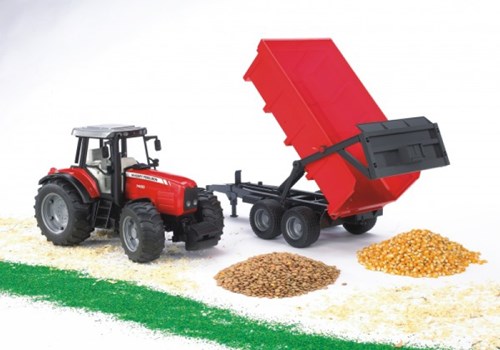 Bruder tractor Massey Ferguson 7480 vehículo de juguete con pala basculante-2