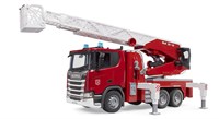 Bruder camión de bomberos escalera Scania Super 560R con bomba de agua y luz-sonido-2