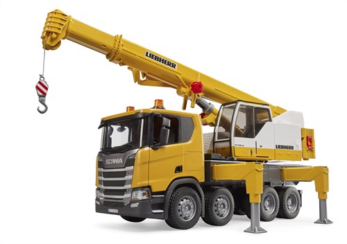 Bruder camión grúa Scania Super 560R Liebherr con luz y sonido juguete-2