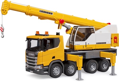 Bruder camión grúa Scania Super 560R Liebherr con luz y sonido juguete