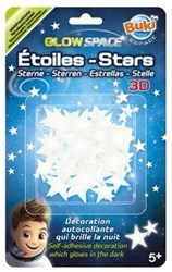 Buki estrellas 3D glow pegatinas espacio para techo habitación infantil