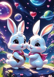 Yazz puzzle Bunnies in Love - rompecabezas de 1000 piezas