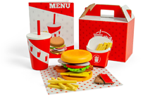 BigJigs juguete de madera Set de Hamburguesa y Patatas - 48 piezas - comida creativa