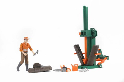 Bruder set de figuras partidor de troncos juguete forestal 62650