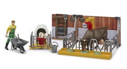 Bruder establo de vacas juguete granja con figura y accesorios