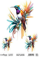 Cadence transferencia textil pájaro tropical 25x35 cm para ropa y bolsos
