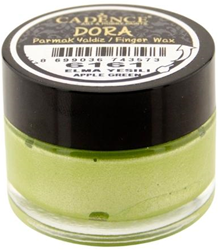 Cadence cera para dedos metálica 20 ml verde manzana para manualidades