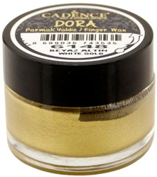 Cadence cera para dedos metálica blanco oro 20 ml para manualidades y decoración