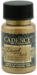 Cadence Cadence Dora Metallic Textielverf 50 ml Antiekgoud