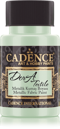 Cadence pintura textil Dora Metallic 50 ml menta - purpurina & creatividad