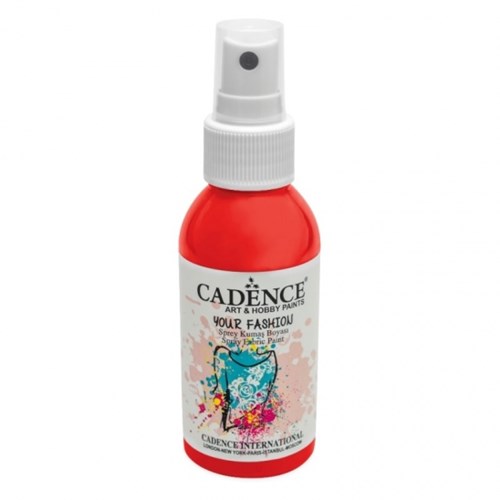 Cadence pintura textil en spray 100 ml rojo escarlata tinte para tela