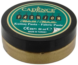 Cadence Cadence Fashion Textiel Metallic Relief Pasta 50 ml Antiek Goud