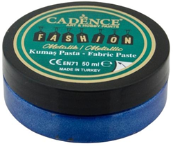 Cadence Cadence Fashion Textiel Metallic Relief Pasta 50 ml Sax Blauw