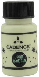 Cadence pintura glow in the dark verde natural 50 ml - pintura para manualidades