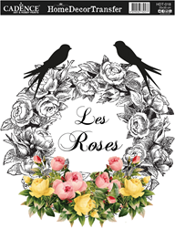 Cadence home deco transfer juguete HDT-018 25x35 cm Les Roses decoración