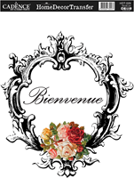 Cadence decoración transfer home deco 25x35 cm Bienvenue multicolor