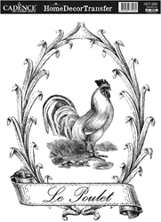 Cadence decoración transfer home deco HDT-060 25x35 cm Le Poulet