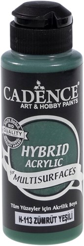 Cadence pintura acrílica emerald 120 ml - pintura híbrida multisuperficie