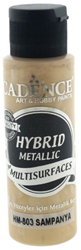 Cadence pintura acrílica metálica híbrida 70 ml champagne - pintura