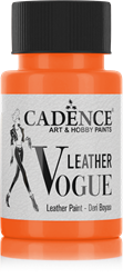 Cadence pintura para cuero naranja - Leather Vogue 50 ml para proyectos creativos