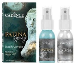 Cadence set de pintura en spray patina verde oscuro 50ml + 50ml creativo