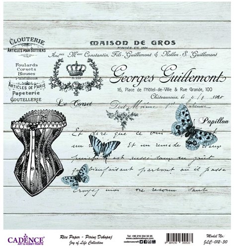 Cadence papel de arroz decoupage Joy of Life 30x32 cm creativo
