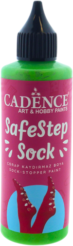 Cadence pintura textil calcetines antideslizantes verde - pintura segura infantil