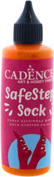 Cadence pintura textil calcetines antideslizantes naranja - Sock-Stop