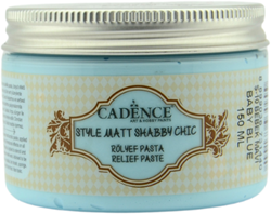 Cadence Cadence Style Mat Shabby Chic Relief Pasta 150 ml Babyblauw