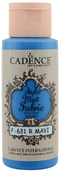 Cadence pintura textil azul real mate 59 ml - pintura creativa para tela