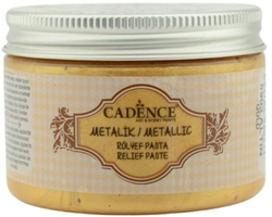 Cadence pasta relieve textil metálica 150 ml oro - pintura textil