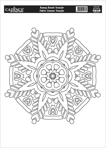 Cadence transfer textil Mandala Outline 25x35 cm - manualidades creativas