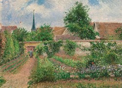 Eurographics Huerto nublado - Camille Pissarro (1000)