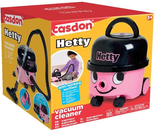 Casdon aspiradora de juguete Hetty - juguete realista infantil rosa