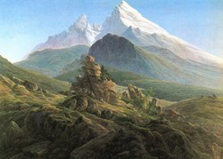 Grafika Caspar David Friedrich - Watzmann, 1825 -  Teile