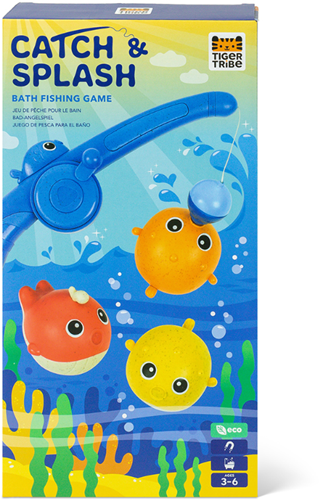 Tiger Tribe juguete de baño juego de pesca Catch & Splash - caña magnética