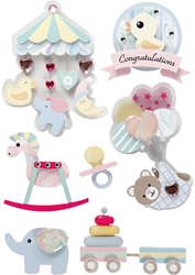 Creativ Company Pegatinas 3D Bebé - Stickers de Espuma en Capas - Scrapbooking