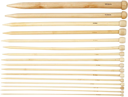 Creativ Company set agujas de tejer bambú 2,5-20 mm - 16 pares