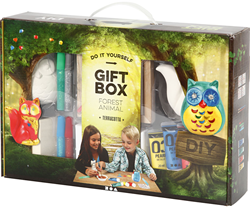 Creativ Company CC Caja regalo animales del bosque set pintura DIY terracota