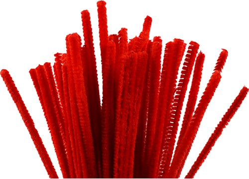 Creativ Company alambre chenilla rojo 30cm 50 piezas material manualidades
