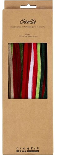 Creativ Company alambre chenilla Navidad set manualidades 30 cm 25 piezas