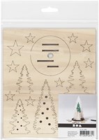 Creativ Company figuras de árbol de Navidad madera DIY decoración 20cm 17cm