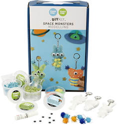 Creativ Company Space Monsters set de llaveros DIY de arcilla