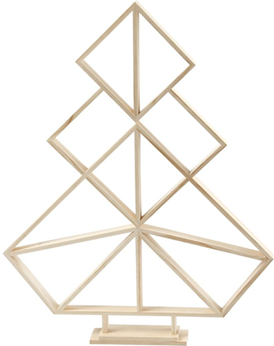 Creativ Company árbol de Navidad de madera diseño geométrico 47x50 cm decoración